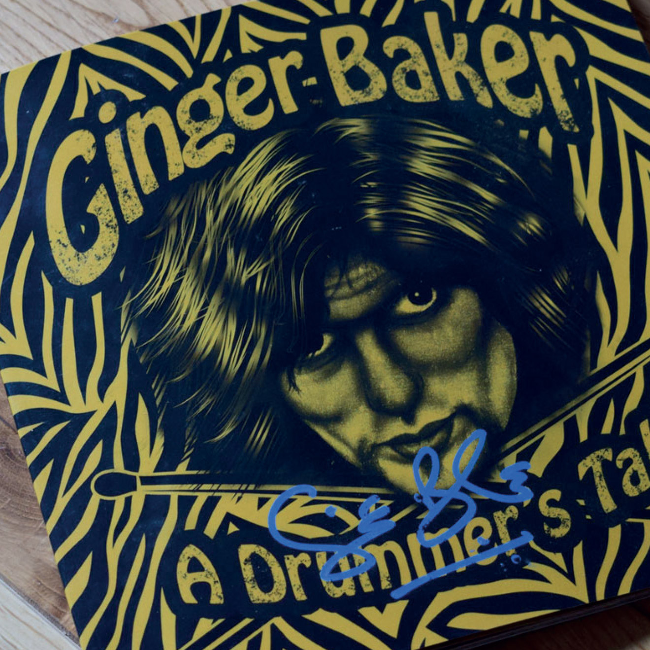 Ginger Baker a drummers tale book design Ginger Baker A drummer's Tale book