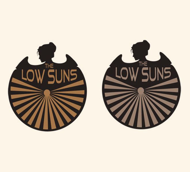 Low suns indie band logo design
