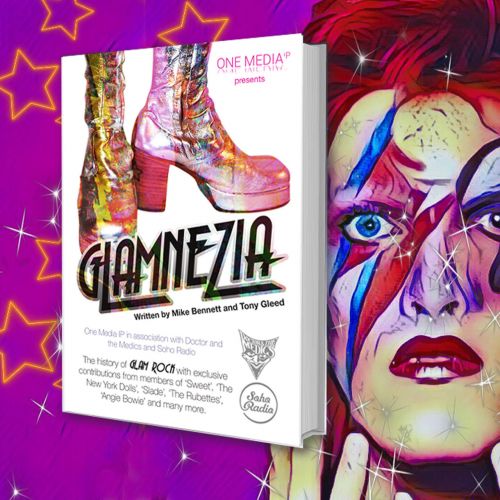 glam rock book graphic design